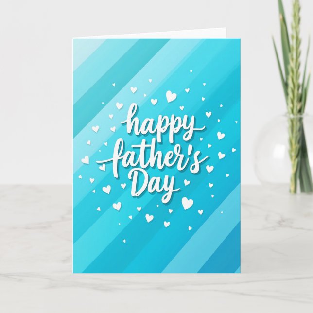 Azure Fathers Day Wishes Card (Front)