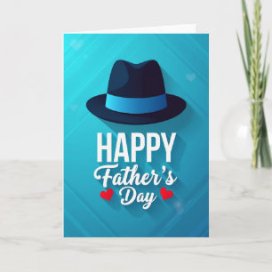 Azure Fedora Sweet Fathers Day Card