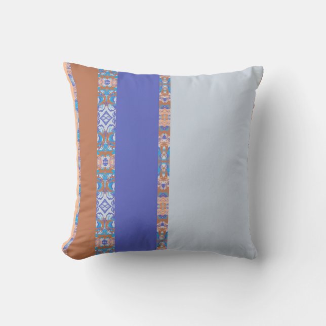 Azure Fjord Throw Pillow (Front)
