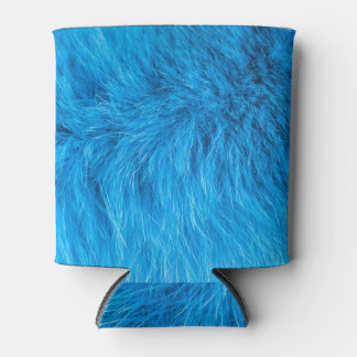 Azure furry texture, closeup animal fur. can cooler