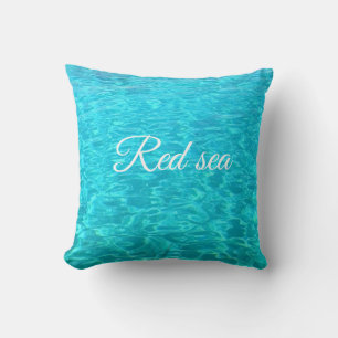 Azure lagoon of Red sea Throw Pillow