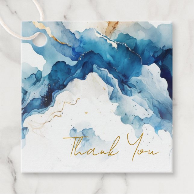 AZURE Marble Dreams Gala Favour Tags (Front)