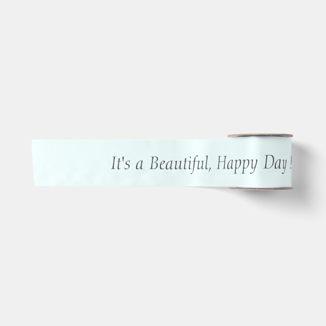 Azure Mist Pale Blue F0FFFF - Custom or Blank Satin Ribbon (Front)