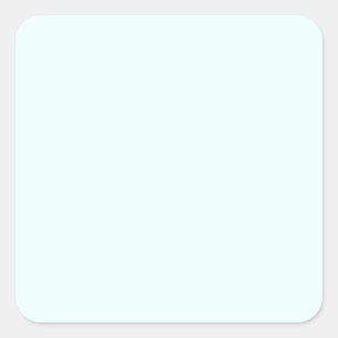 Azure Mist Pale Blue F0FFFF - Option to Add Image Square Sticker