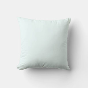 Azure Mist Pale Blue F0FFFF Solid Colour Design Throw Pillow