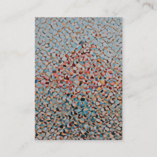 Azure Mosaic Flow Abstract Textured Pattern Business Card