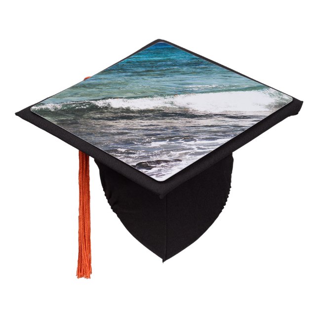 Azure Ocean  Graduation Cap Topper (Angled)