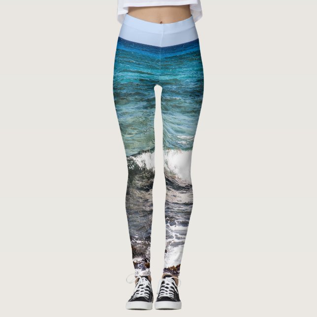 Azure Ocean  Leggings (Front)