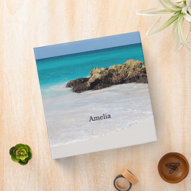 Azure Ocean Sandy Beach Photo Binder (In Situ)