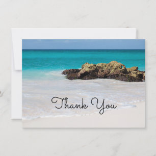 Azure Ocean Sandy Beach Photo Thank You