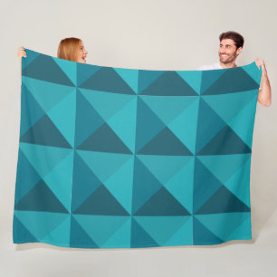 Azure Pyramids Fleece Blanket