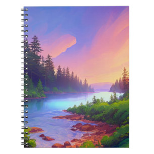 Azure River Amongst the Serenity of a Pine Forest Notebook