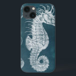 Azure Seahorse Study I iPhone 13 Case<br><div class="desc">Marine Life</div>
