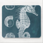 Azure Seahorse Study I Mouse Pad<br><div class="desc">Marine Life</div>