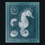 Azure Seahorse Study I Poster<br><div class="desc">Marine Life</div>
