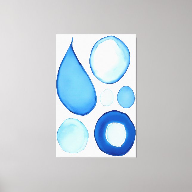 Azure Serene Curves Abstract    Canvas Print (Front)