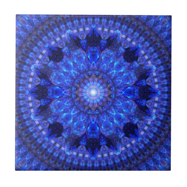 Azure Shield Mandala Tile (Front)
