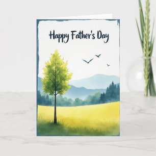 Azure Sky Fathers Day Scene Card