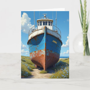 Azure Sky Fathers Day Ship Card