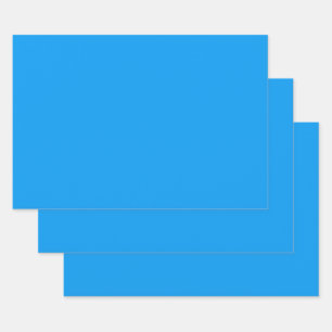 Azure (solid colour)  wrapping paper sheet