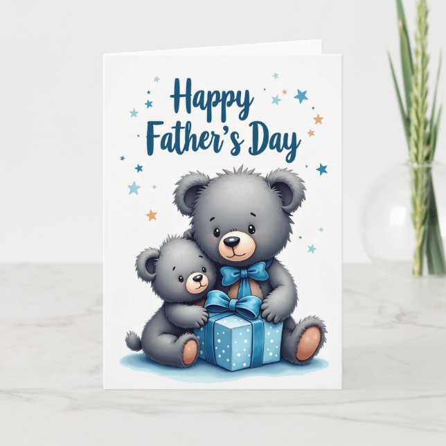 Azure Star Fathers Day Card (Front)