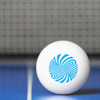 Azure Swirl Ping Pong Ball