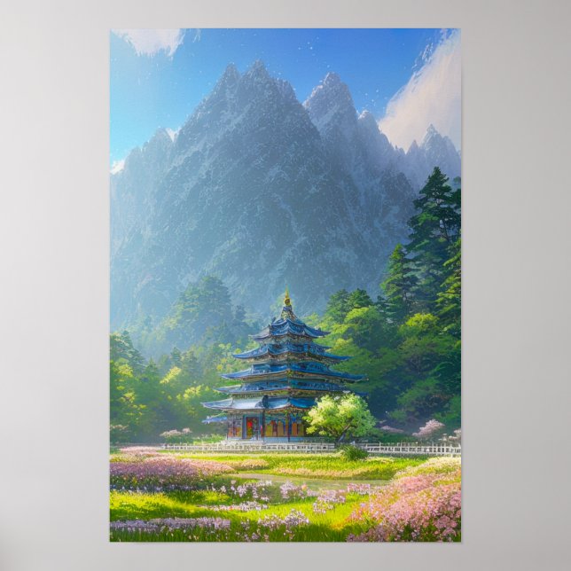 Azure Temple Haven Poster (Front)