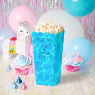 Azure Turquoise Bleu Water Reflection Minimalism Favor Box