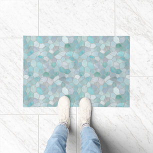 Azure Verdigris Mosaic Doormat