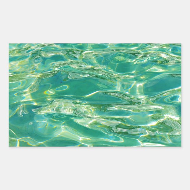 Azure water under bright noon sun sticker (Front)