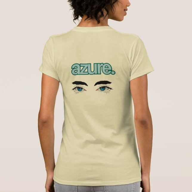 AZURE – Women's T-Shirt with Eye Design on Back (Back)