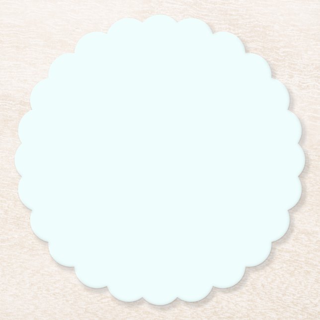 Azure (X11/web colour) (solid colour)  Paper Coaster (Front)