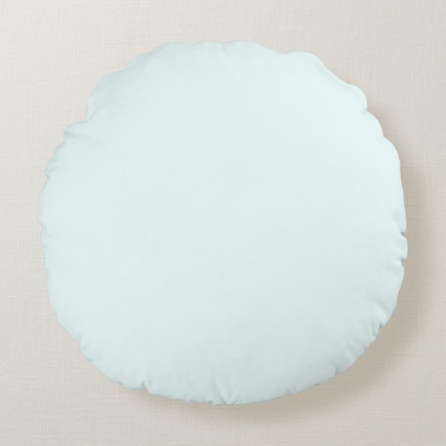 Azure (X11/web colour) (solid colour) Round Pillow (Front)