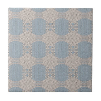 Azurévia Lace – Powder Blue & Ivory Geometric Tile