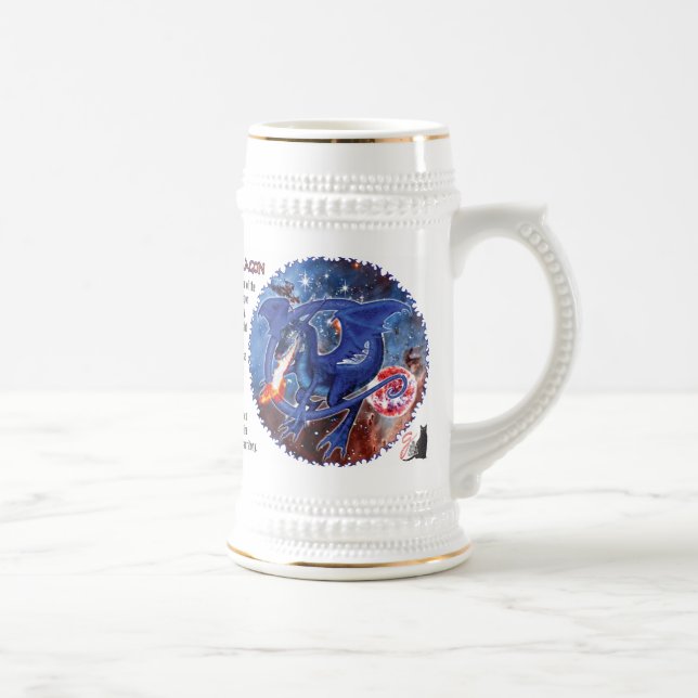 Azurite Cosmic Dragon Beer Stein (Right)