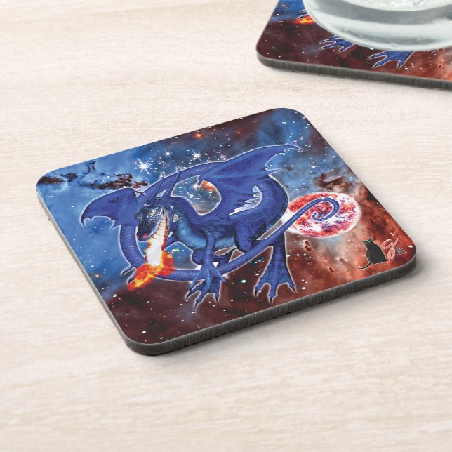 Azurite Cosmic Dragon Coaster (Left Side)