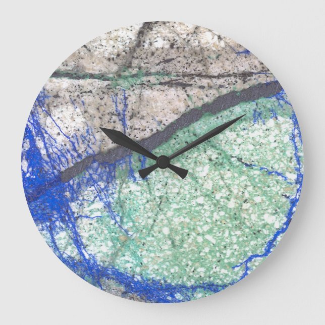 Azurite Malachite Wall Clock (Front)