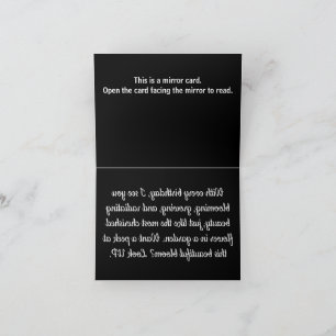B003 - Carte miroir d'anniversaire de fleurs