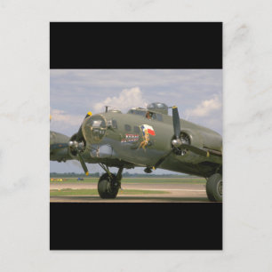 B17 Closeup, Front Left_WWII Planes Postcard