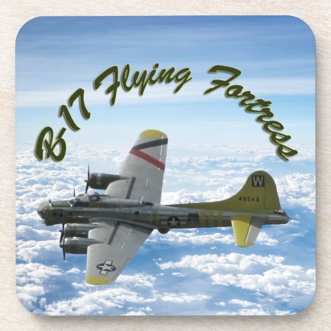 B17 Flying Fortress WWII Bomber Airplane Coaster (Front)