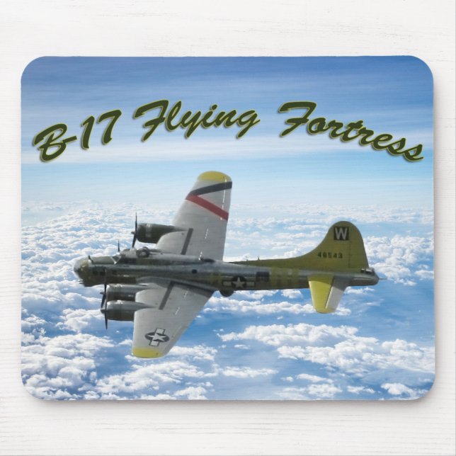 B17 Flying Fortress WWII Bomber Airplane Mouse Pad (Front)