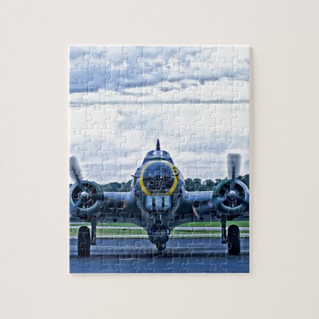 B17 Vintage Airplane Aircraft Flying Jigsaw Puzzle (Vertical)