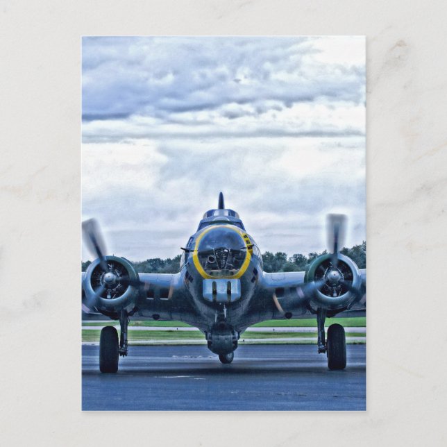 B17 Vintage Airplane Aircraft Flying Postcard (Front)