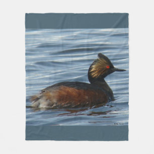 B1 Eared Grebe Fleece Blanket