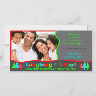 B1 Laugh All Way Christmas Photo Template