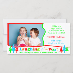 B1 Laugh All Way White Christmas Photo Template