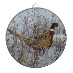 B23 Ring-necked Pheasant in Snow Dartboard