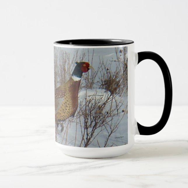 B23 Ring-necked Pheasant in Snow Mug (Right)