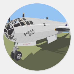 B29 Superfortress Bomber Classic Round Sticker