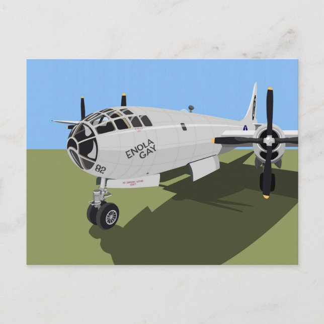 B29 Superfortress Bomber Postcard (Front)